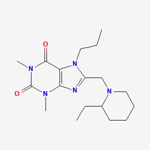 8-[(2-ethyl-1-piperidinyl)methyl]-1,3-dimethyl-7-propyl-3,7-dihydro-1H-purine-2,6-dione
