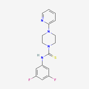 molecular formula C16H16F2N4S B4391232 N-(3,5-difluorophenyl)-4-(2-pyridinyl)-1-piperazinecarbothioamide 