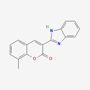 molecular formula C17H12N2O2 B4391238 3-(1H-benzimidazol-2-yl)-8-methyl-2H-chromen-2-one 