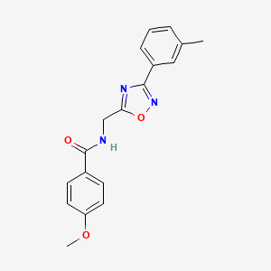 4-methoxy-N-{[3-(3-methylphenyl)-1,2,4-oxadiazol-5-yl]methyl}benzamide