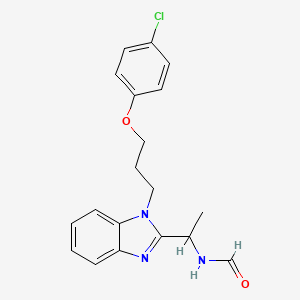 molecular formula C19H20ClN3O2 B4391259 (1-{1-[3-(4-chlorophenoxy)propyl]-1H-benzimidazol-2-yl}ethyl)formamide 