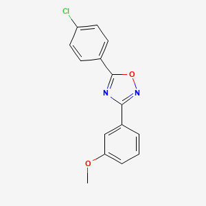 molecular formula C15H11ClN2O2 B4391264 5-(4-chlorophenyl)-3-(3-methoxyphenyl)-1,2,4-oxadiazole 