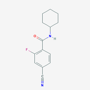molecular formula C14H15FN2O B4391265 4-cyano-N-cyclohexyl-2-fluorobenzamide 