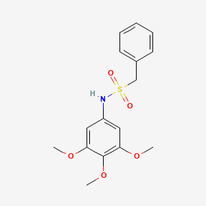 molecular formula C16H19NO5S B4391295 1-phenyl-N-(3,4,5-trimethoxyphenyl)methanesulfonamide 