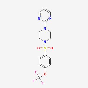 2-(4-{[4-(trifluoromethoxy)phenyl]sulfonyl}-1-piperazinyl)pyrimidine