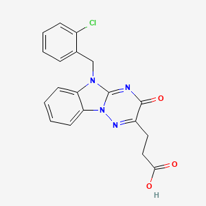 3-[5-(2-chlorobenzyl)-3-oxo-3,5-dihydro[1,2,4]triazino[2,3-a]benzimidazol-2-yl]propanoic acid