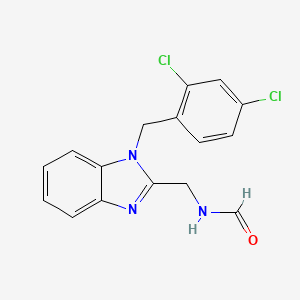 molecular formula C16H13Cl2N3O B4391313 {[1-(2,4-dichlorobenzyl)-1H-benzimidazol-2-yl]methyl}formamide 