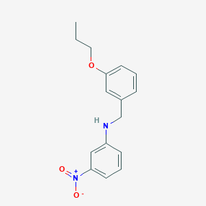molecular formula C16H18N2O3 B4391314 (3-nitrophenyl)(3-propoxybenzyl)amine 
