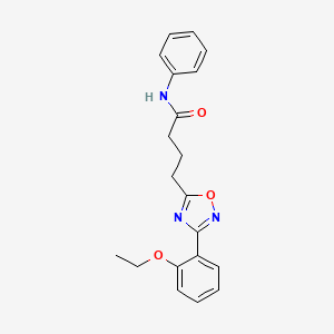 molecular formula C20H21N3O3 B4391318 4-[3-(2-ethoxyphenyl)-1,2,4-oxadiazol-5-yl]-N-phenylbutanamide 