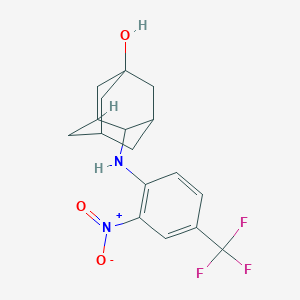 molecular formula C17H19F3N2O3 B4391337 4-{[2-nitro-4-(trifluoromethyl)phenyl]amino}-1-adamantanol 