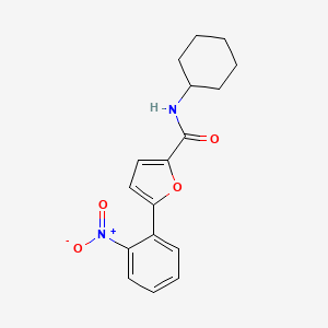 molecular formula C17H18N2O4 B4391356 N-cyclohexyl-5-(2-nitrophenyl)-2-furamide 