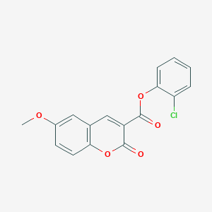 molecular formula C17H11ClO5 B4391363 2-chlorophenyl 6-methoxy-2-oxo-2H-chromene-3-carboxylate 