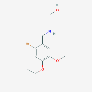 molecular formula C15H24BrNO3 B4391369 2-[(2-bromo-4-isopropoxy-5-methoxybenzyl)amino]-2-methyl-1-propanol 