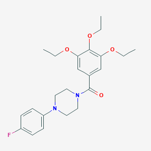 molecular formula C23H29FN2O4 B439138 1-(4-Fluorophenyl)-4-(3,4,5-triethoxybenzoyl)piperazine CAS No. 313385-56-7