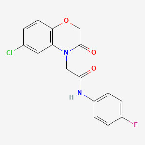 2-(6-chloro-3-oxo-2,3-dihydro-4H-1,4-benzoxazin-4-yl)-N-(4-fluorophenyl)acetamide