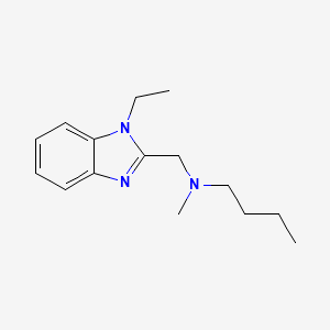 molecular formula C15H23N3 B4391420 N-[(1-ethyl-1H-benzimidazol-2-yl)methyl]-N-methyl-1-butanamine 