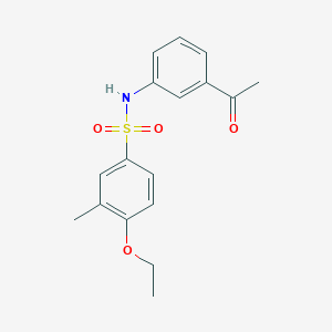 molecular formula C17H19NO4S B4391466 N-(3-acetylphenyl)-4-ethoxy-3-methylbenzenesulfonamide 