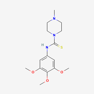 molecular formula C15H23N3O3S B4391470 4-methyl-N-(3,4,5-trimethoxyphenyl)-1-piperazinecarbothioamide 