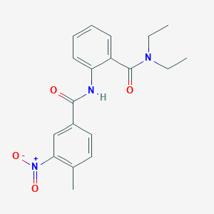 molecular formula C19H21N3O4 B4391474 N-{2-[(diethylamino)carbonyl]phenyl}-4-methyl-3-nitrobenzamide CAS No. 884986-91-8