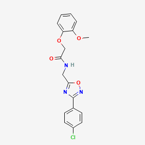 N-{[3-(4-chlorophenyl)-1,2,4-oxadiazol-5-yl]methyl}-2-(2-methoxyphenoxy)acetamide