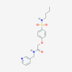 molecular formula C18H23N3O4S B4391524 2-{4-[(butylamino)sulfonyl]phenoxy}-N-(3-pyridinylmethyl)acetamide 
