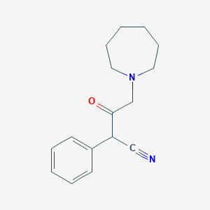 4-(1-azepanyl)-3-oxo-2-phenylbutanenitrile