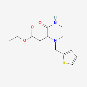 molecular formula C13H18N2O3S B4391537 ethyl [3-oxo-1-(2-thienylmethyl)-2-piperazinyl]acetate 