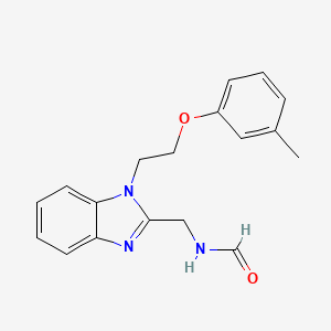 molecular formula C18H19N3O2 B4391550 ({1-[2-(3-methylphenoxy)ethyl]-1H-benzimidazol-2-yl}methyl)formamide 