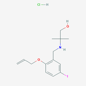 molecular formula C14H21ClINO2 B4391553 2-{[2-(allyloxy)-5-iodobenzyl]amino}-2-methyl-1-propanol hydrochloride 