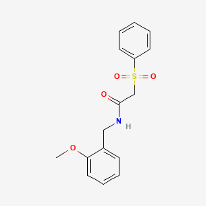 molecular formula C16H17NO4S B4391557 N-(2-methoxybenzyl)-2-(phenylsulfonyl)acetamide 