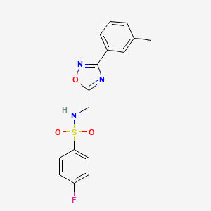 4-fluoro-N-{[3-(3-methylphenyl)-1,2,4-oxadiazol-5-yl]methyl}benzenesulfonamide