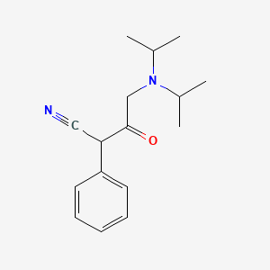 molecular formula C16H22N2O B4391576 4-(diisopropylamino)-3-oxo-2-phenylbutanenitrile 