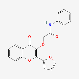 molecular formula C21H15NO5 B4391612 2-{[2-(2-furyl)-4-oxo-4H-chromen-3-yl]oxy}-N-phenylacetamide 