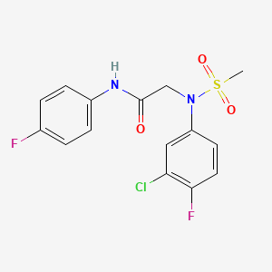 N~2~-(3-chloro-4-fluorophenyl)-N~1~-(4-fluorophenyl)-N~2~-(methylsulfonyl)glycinamide