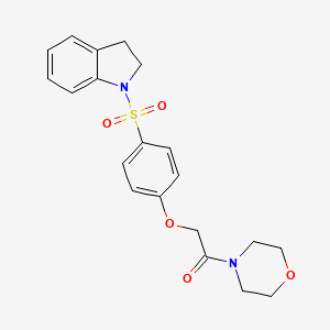 molecular formula C20H22N2O5S B4391624 1-({4-[2-(4-morpholinyl)-2-oxoethoxy]phenyl}sulfonyl)indoline 