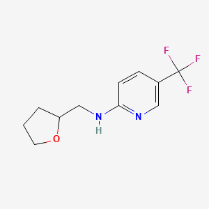 molecular formula C11H13F3N2O B4391630 N-(tetrahydro-2-furanylmethyl)-5-(trifluoromethyl)-2-pyridinamine 