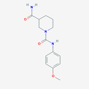 molecular formula C14H19N3O3 B4391644 N~1~-(4-methoxyphenyl)-1,3-piperidinedicarboxamide 