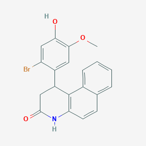 molecular formula C20H16BrNO3 B4391669 1-(2-bromo-4-hydroxy-5-methoxyphenyl)-1,4-dihydrobenzo[f]quinolin-3(2H)-one 