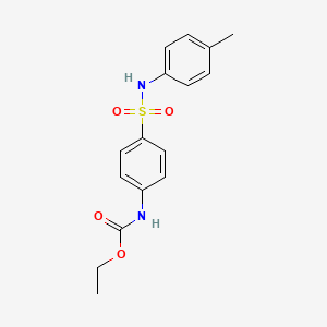 molecular formula C16H18N2O4S B4391686 ethyl (4-{[(4-methylphenyl)amino]sulfonyl}phenyl)carbamate 