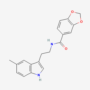 molecular formula C19H18N2O3 B4391706 N-[2-(5-methyl-1H-indol-3-yl)ethyl]-1,3-benzodioxole-5-carboxamide 
