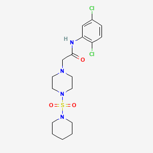 molecular formula C17H24Cl2N4O3S B4391717 N-(2,5-dichlorophenyl)-2-[4-(1-piperidinylsulfonyl)-1-piperazinyl]acetamide 