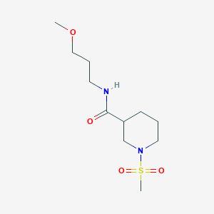 molecular formula C11H22N2O4S B4391723 N-(3-methoxypropyl)-1-(methylsulfonyl)-3-piperidinecarboxamide 