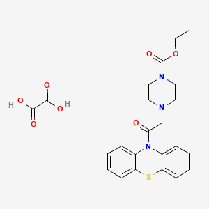 molecular formula C23H25N3O7S B4391744 ethyl 4-[2-oxo-2-(10H-phenothiazin-10-yl)ethyl]-1-piperazinecarboxylate oxalate 