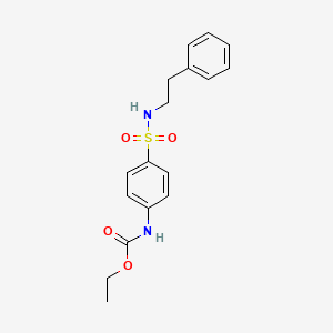 molecular formula C17H20N2O4S B4391762 ethyl (4-{[(2-phenylethyl)amino]sulfonyl}phenyl)carbamate 