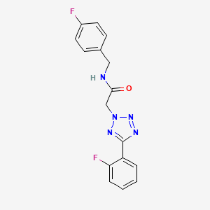 molecular formula C16H13F2N5O B4391776 N-(4-fluorobenzyl)-2-[5-(2-fluorophenyl)-2H-tetrazol-2-yl]acetamide 