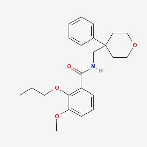 molecular formula C23H29NO4 B4391803 3-methoxy-N-[(4-phenyltetrahydro-2H-pyran-4-yl)methyl]-2-propoxybenzamide 