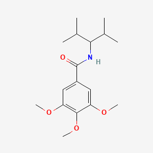 molecular formula C17H27NO4 B4391808 N-(1-isopropyl-2-methylpropyl)-3,4,5-trimethoxybenzamide 