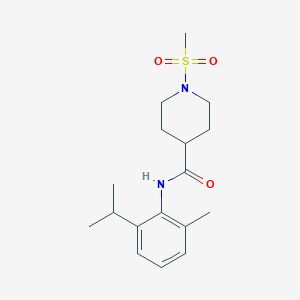 molecular formula C17H26N2O3S B4391831 N-(2-isopropyl-6-methylphenyl)-1-(methylsulfonyl)-4-piperidinecarboxamide 