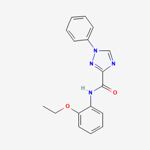 molecular formula C17H16N4O2 B4391847 N-(2-ethoxyphenyl)-1-phenyl-1H-1,2,4-triazole-3-carboxamide 