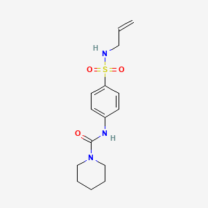 molecular formula C15H21N3O3S B4391868 N-{4-[(allylamino)sulfonyl]phenyl}-1-piperidinecarboxamide 